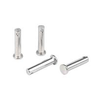 Pasadores de horquilla M3-M8 con cabeza, eje de acero inoxidable 304, cabeza plana con orificio, pasador, perno, pasador, pasadores cilíndricos M4 M5 M6(M8x60-4Pcs)