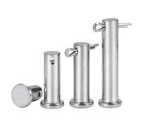 Pasadores De Liberación Rápida M3 M4 M5 M6 M8 M10 M12 304 acero inoxidable con agujero Pin eje chaveta conjunto cabeza plana enchufe cilíndrico de posicionamiento(M5(3sets),20mm)