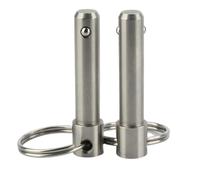 Pasadores De Liberación Rápida Pasador de bloqueo cabeza bola resorte acero inoxidable, pasadores localización liberación rápida con anillo tracción for y posicionamiento rápidos(A 8mm,80mm)
