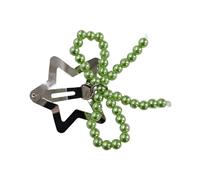 Pasadores de metal con lazo de perlas de imitación, accesorios delicados para el cabello para mujer, decoración de cabello