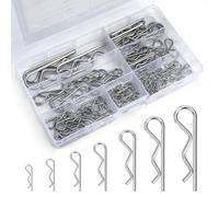 Pasadores de Partidos, Pasadores de Chaveta R, Clips de Retención, Clips de Retención Acero Inoxidable, R Pin para Automoción Mecánica Garaje, 7 Tamaños (110 Piezas )