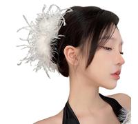 Pasadores de pelo de moda de los años 20, pinza con plumas, elegante accesorio para el pelo de los años 20, uso casual