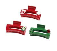 Pasadores de pelo de Papá Noel, horquilla única festiva, accesorio elegante para el pelo