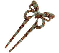 Pasadores de pelo franceses para mujeres, broches franceses,2 Prong Acetato a de muesca acetato | Clips para el pelo updo, tenedor para el pelo, palillos para el pelo, accesorios de peinado vintage