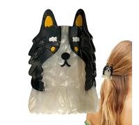 pasadores de pelo para niñas, pinza para el pelo con garra de perro | Horquillas antideslizantes para el pelo de perro,Pasador de pelo con diseño de perro de dibujos animados, horquillas acrílicas dia