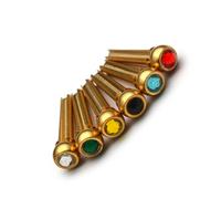 Pasadores de puente de guitarra con textura de metal colorido para una claridad de sonido óptima, adecuados para varios ajustes musicales