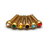 Pasadores de puente de guitarra, textura de metal, clavijas de guitarra coloridas para una claridad de sonido óptima, adecuados para varios ajustes musicales, pines de puente de metal coloridos
