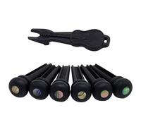 Pasadores De Puente Para Guitarra Acústica Clavijas Con Extractor Cuerdas Clavos Accesorios Para Herramientas Pasadores Madera Ranurado Eficiente Y Duradero Fácil