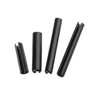 Pasadores de resorte de acero inoxidable, Pasador de chaveta cilíndrico elástico M1.5-M6 3-20 mm Acero al manganeso negro 65(M5-5pcs,20mm)