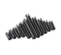 Pasadores de resorte de acero inoxidable, Pasadores de resorte partidos M3 Acero al carbono negro 6-30 mm de longitud(M3x6mm-100pcs)