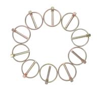 Pasadores de seguridad de alta resistencia, Pasador Con Anilla De Seguridad Dorado 4,50x4,50x2,00 cm 10 uds