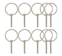 Pasadores de seguridad de alta resistencia, Pasador de clavija dorado con anilla, paquete 10, 4,5x4,5x2 cm, for equipos agrícolas y mineros
