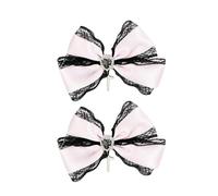 Pasadores multifuncionales de encaje con lazos para el pelo, diseño de cruces de amor, accesorios para niñas