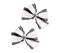 Pasadores multifuncionales de encaje con lazos para el pelo, diseño de cruces de amor, accesorios para niñas