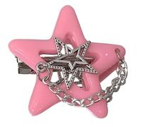 Pasadores para el pelo, bonitos accesorios antideslizantes para el cabello, horquillas de estrella para el pelo, decoración de pelo de moda, horquillas para festivales, 1 unidad/2 unidades