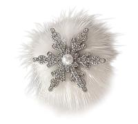 Pasadores para el pelo con diseño de copo de nieve, horquilla de Navidad con diamantes de imitación, para mujer