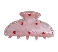 Pasadores para el pelo para mujer, con forma de corazón, de acetato, coloridos, decoración para el cabello, joyería para el cabello, adornos de pinza de resorte