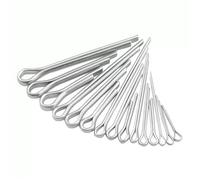 Pasadores Partidos Pasadores partidos M1 .5 M2 . M3 de acero inoxidable A2 grado marino (304) para Automoción Mecánica(Silver-50pcs,M1.5-16)