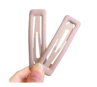 Pasadores rectangulares esmerilados BB para mujer, organizan horquillas rotas, horquillas para el pelo para niñas, adornos para la cabeza, herramientas de peinado (rosa claro, 2 piezas)