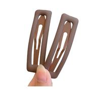 Pasadores rectangulares esmerilados BB para mujer, organizan horquillas rotas, horquillas para el pelo, adornos para la cabeza, herramientas de peinado (café, 2 unidades)