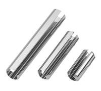 Pasadores rectos tipo resorte, pasador de chaveta cilíndrico elástico de resorte de acero inoxidable 304(M2.5 (50Pcs),6mm)