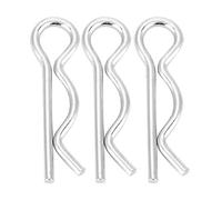 Pasadores Tractor 2.5x45mm y Clips de Retención para Enganche Mecánico - Pasadores de Seguridad Zincados, Fijadores con Cabezal de Resorte, 10 Unidades