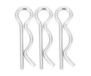 Pasadores Tractor 2.5x45mm y Clips de Retención para Enganche Mecánico - Pasadores de Seguridad Zincados, Fijadores con Cabezal de Resorte, 10 Unidades