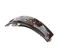 Pasadores vintage de acetato francés - Horquillas grandes de 3.74 pulgadas, material de lujo eterno, sujeción segura para todo tipo de cabello, perfecto para el uso diario, color café