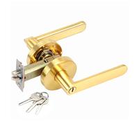 Pasaje Door Knobs, Modern Golden Handle Set, Scratch-Resistant Interior Lock- Hardware, piezas de repuesto (1 paquete), para hogar, hotel, restaurante