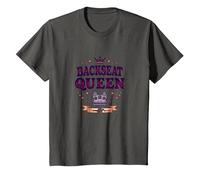 Pasajero Princesa: Viaje por Carretera Queen Royal en el Asiento Trasero Camiseta, Niños, Asfalto, 2 años