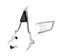 Pasajero Trasero Ajuste para Harley Softail Breakout 2013-2025 Fat Boy respaldo trasero de motocicleta Sissy Bar con portaequipajes Respaldo del pasajero extraíble(Chrome Set)