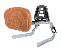 Pasajero Trasero Ajuste para Harley Street 750 500 XG750 500 14-25 accesorios para motocicletas respaldo ajustable multiusos para pasajeros Sissy Bar Cojín portaequipajes(Brown Pad Chrome Bar)