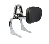 Pasajero Trasero Ajuste para Kawasaki 2015-2025 Vulcan S EN650 VN650 Bobber desmontable plegable conductor pasajero respaldo Sissy Bar Respaldo del pasajero extraíble(Black Pad Chrome Bar)