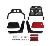 Pasajero Trasero Desmontable Ajuste para Harley Fat Bob 114 FXFB FXFBS 2018-22 23-25 pantalones cortos motocicleta Sissy Bar estante perfil bajo Cojín respaldo(Red)