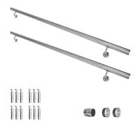 Pasamanos acero inoxidable 316 barandilla baranda pasamanos para pared pared escalera Montaje 40-1000 cm V2Aox, Longitud:350 cm