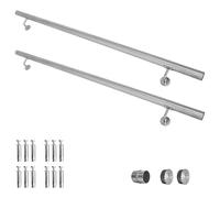 Pasamanos acero inoxidable 316 barandilla baranda pasamanos para pared pared escalera Montaje 40-1000 cm V2Aox, Longitud:300 cm