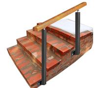 Pasamanos Ajustables para Montaje en Pared Lateral, pasamanos de transición, se Adapta a 3 o 4 escalones, barandilla de Escalera para escaleras de hormigón o Madera, Soporte de Seguridad de