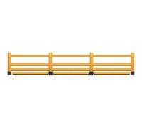 Pasamanos Ampere Rack Mammut, barra doble, 1 barra transversal, barrera de suelo