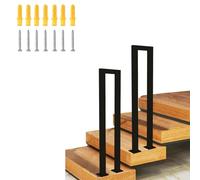 Pasamanos antideslizantes para escaleras para exteriores, barras de agarre de seguridad en forma de U para garaje, porche, jardín, interior y exterior, juego de barandillas de escalera (100 cm)