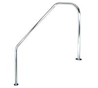 Pasamanos baranda de bajada piscina FX L. 1829mm. Acero inoxidable. AISI 316. Dos puntos de apoyo dos escalones con tramo recto de 458mm + tramo inclinado. REGALO Limpiador de acero