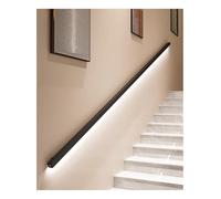 Pasamanos cuadrado de aluminio luminoso LED - Elegante aplique de pared negro for escaleras y pasillos, for uso interior y exterior - for garaje, loft y hotel(Right side,1(150cm/59in))