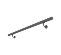 Pasamanos de acero inoxidable 50-200 cm barandilla barandilla de pared para escaleras de tubo de acero inoxidable juego completo antracita V2Aox, Longitud:180 cm