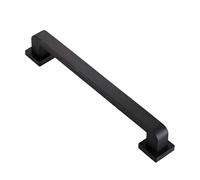 Pasamanos de acero inoxidable grueso para escaleras de interior/exterior, antideslizante, base segura para terraza, pasillo, balcón (negro, 50 cm)