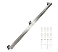Pasamanos de acero inoxidable para escaleras｜1m 1.5m 2m 300cm 4m 5m Barandilla de escalera de metal Pasamanos sin barreras montado en la pared｜Barandilla interior y exterior con accesorios(330cm)