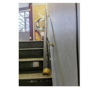 Pasamanos de acrílico transparente for escaleras - Kit completo de pasamanos de escalera interior transparente antideslizante(Golden,3meters)