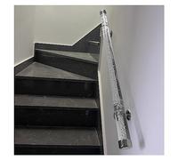 Pasamanos de acrílico transparente para escaleras, Pasamanos y barra de apoyo for escalera de acrílico de 1,6 a 20 pies for montaje en pared con soporte dorado o plateado(Silver Bracket,430cm(14.1ft))
