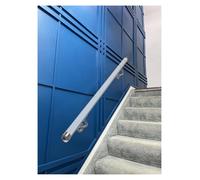 Pasamanos de acrílico transparente personalizable (1 pieza) - Pasamanos de seguridad resistente for uso en interiores y exteriores (500-600 cm)(Silver Brackets,180cm)