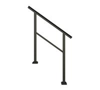 Pasamanos de aluminio de 4 pies, negro mate