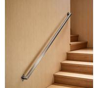 Pasamanos de barandilla de escalera moderna - 60cm 1m 1.2m 1.5m 1.8m 2m 2.4m Pasamanos de escalera de montaje en pared - Kit de barandilla de escalera de acero inoxidable de metal(570cm)