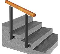 Pasamanos De Barandilla Escalera for Escalones Exteriores Porche Delantero Montados En La Pared Lateral Transición Apto 1-4, Barandillas for Hormigón Cemento(80cm/32inch)